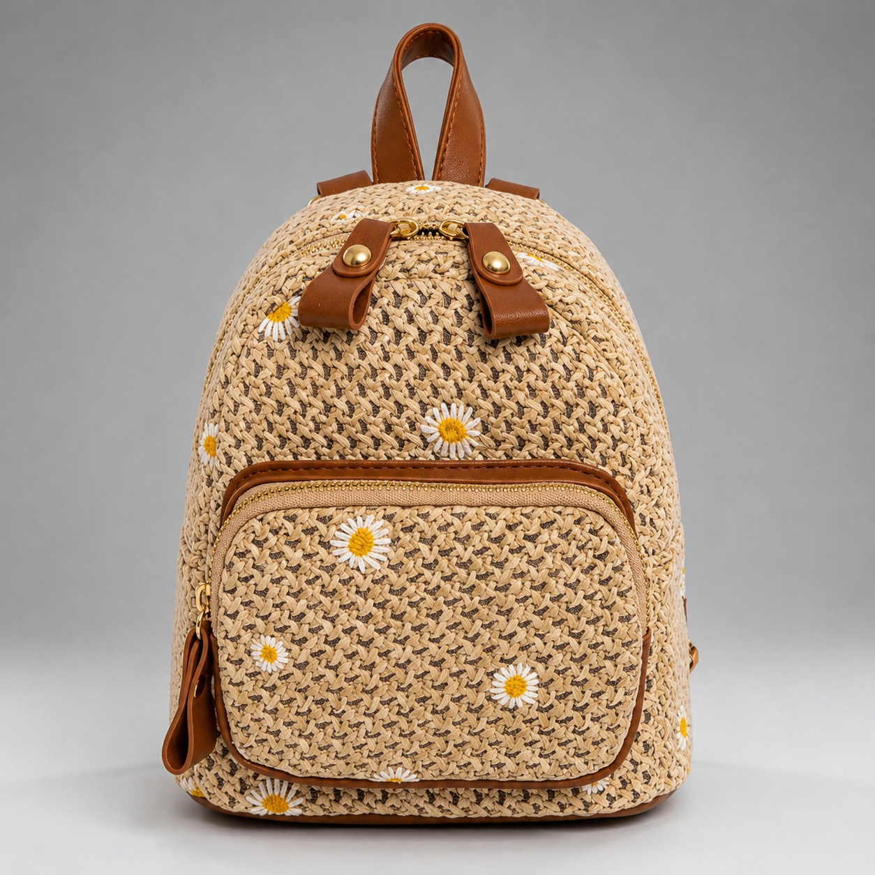 Kyrenia Daisy Embroidered Mini Backpack