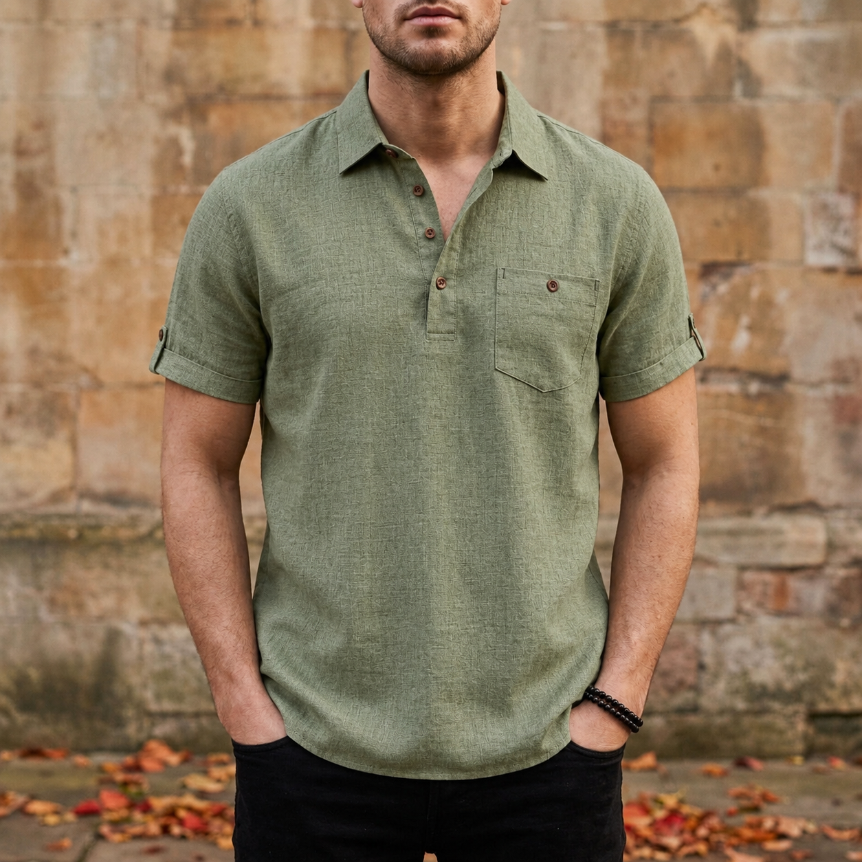 Perpignan Linen Polo Shirt
