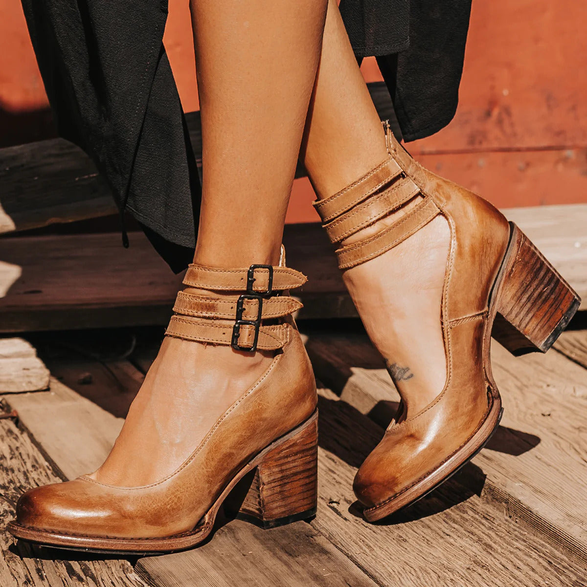 Aubrey Block Heel Ankle Shoes