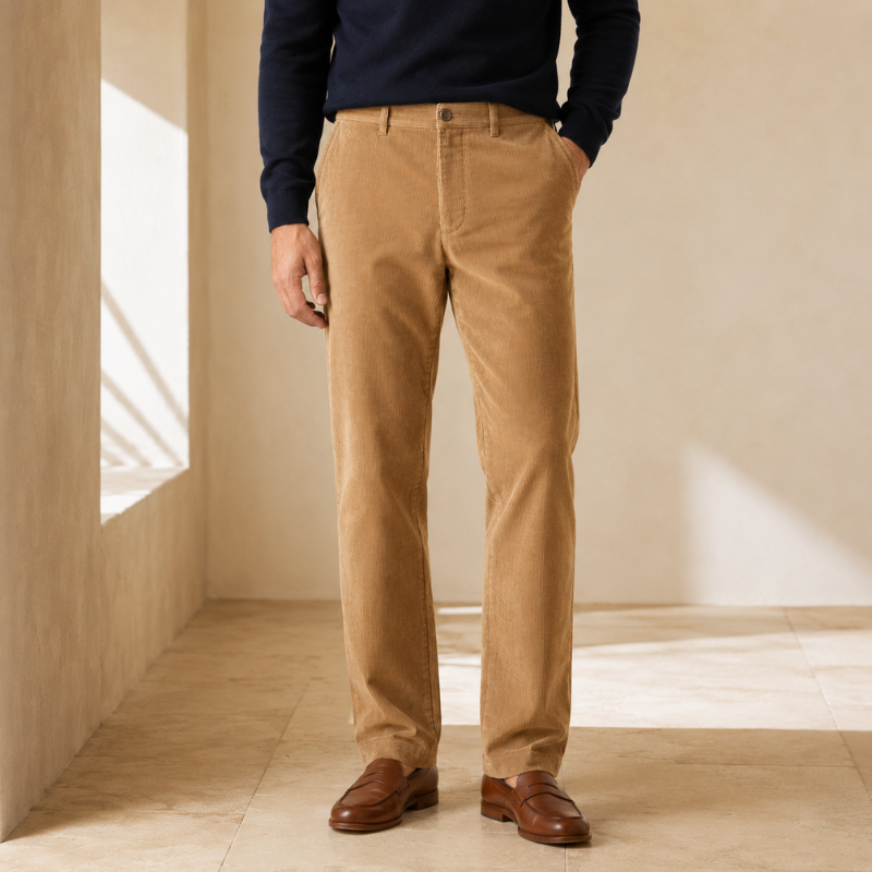 Men's Straight Leg Corduroy Trousers