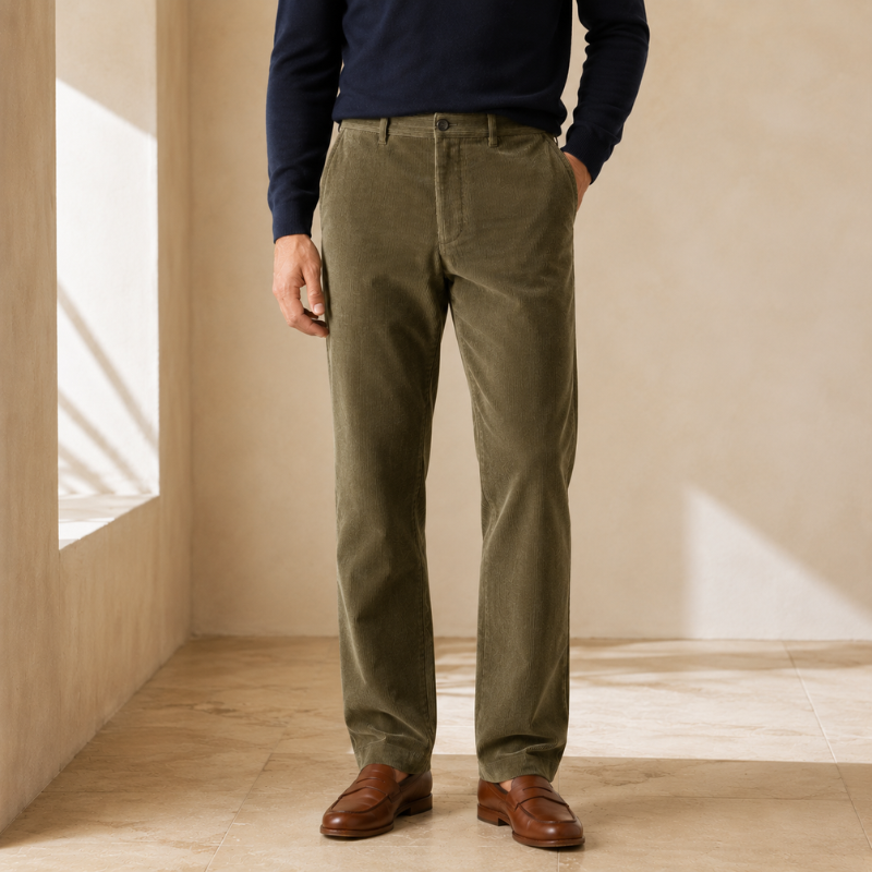Men's Straight Leg Corduroy Trousers